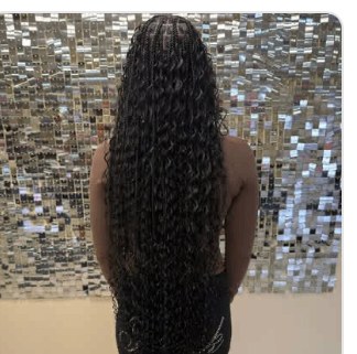 Long knotless braids