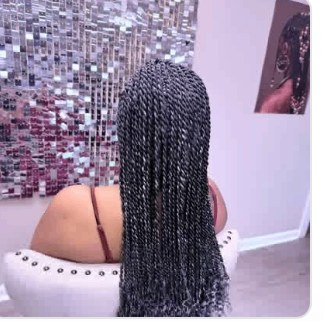 Senegalese twists styled long