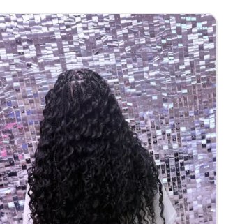 Boho braids with curly ends