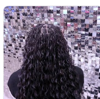 Boho braids with soft curls